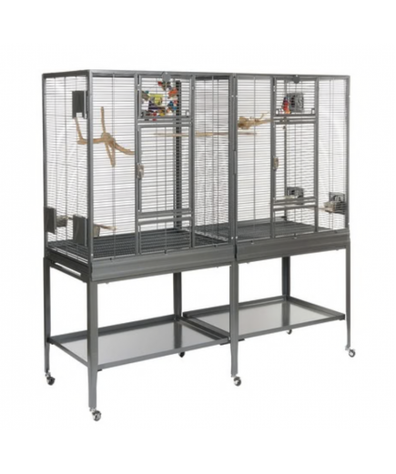 Rainforest Cages Double Flight Parrot Cage With Stand